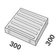 эскиз Тактильная плитка линия продольная 300*300