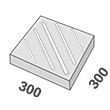 эскиз Тактильная плитка линия диагональная 300*300