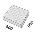 эскиз Тактильная плитка линия диагональная 500*500