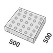эскиз Тактильная плитка усеченный конус риф линейный 500*500