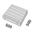 эскиз Тактильная плитка линия прямая 500*500
