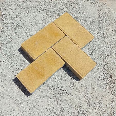 тротуарная плитка желтый кирпичик 40 мм