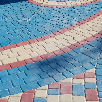 синяя тротуарная плитка Старый город
